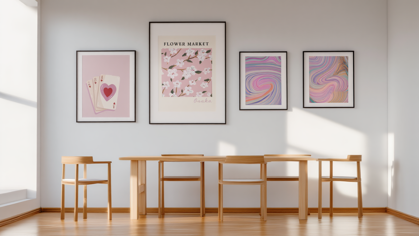 Dopamine Delights: 4 Joyful Wall Art Prints