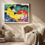 Cows, Red Green Yellow by Franz Marc – Expressionist Animal Art Print - Hakyarts