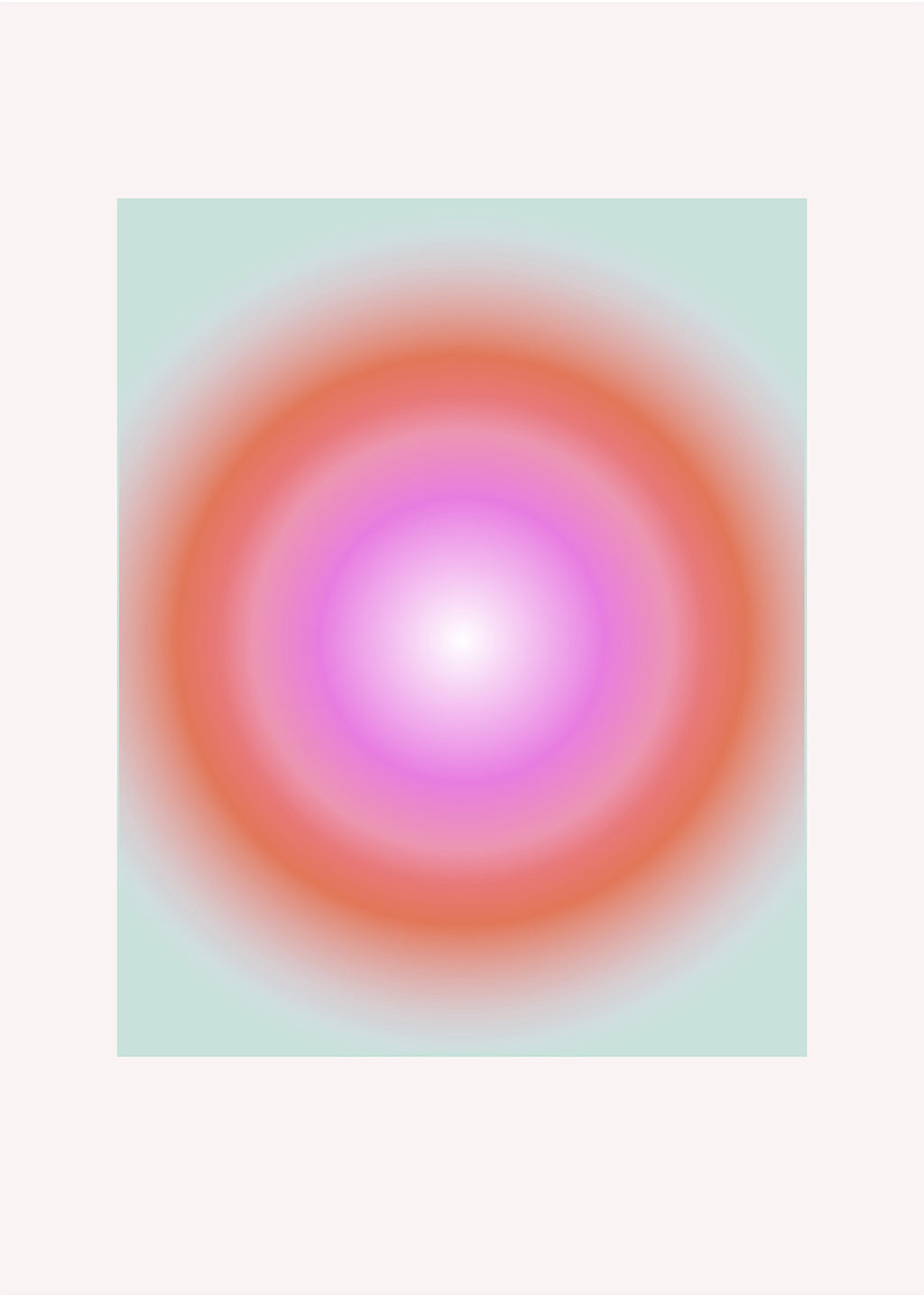 Pink Radiant Aura Energy Art Print