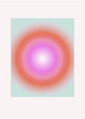 Pink Radiant Aura Energy Art Print