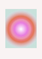 Pink Radiant Aura Energy Art Print