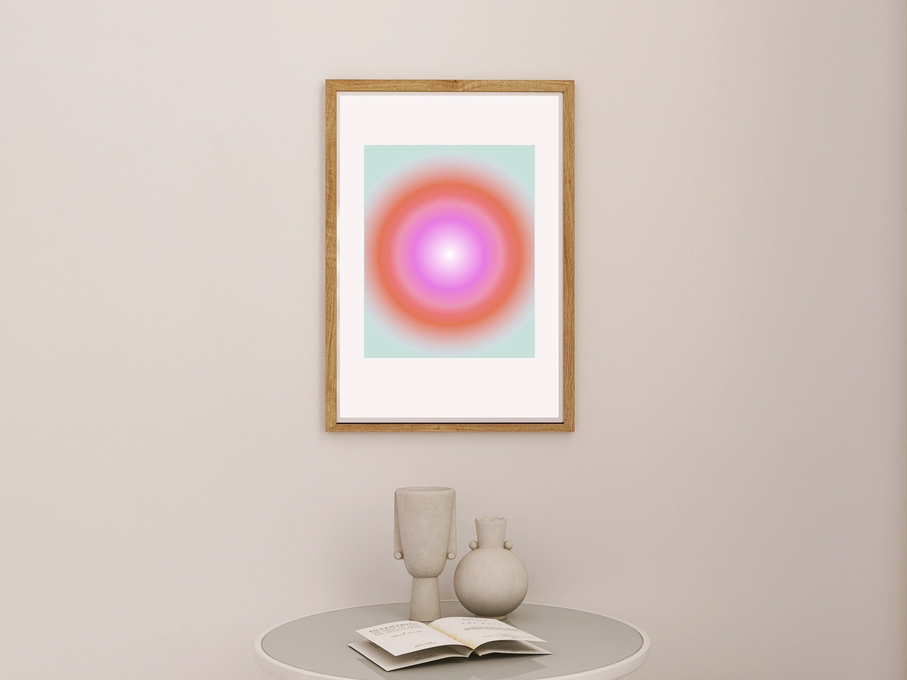 Pink Radiant Aura Energy Art Print