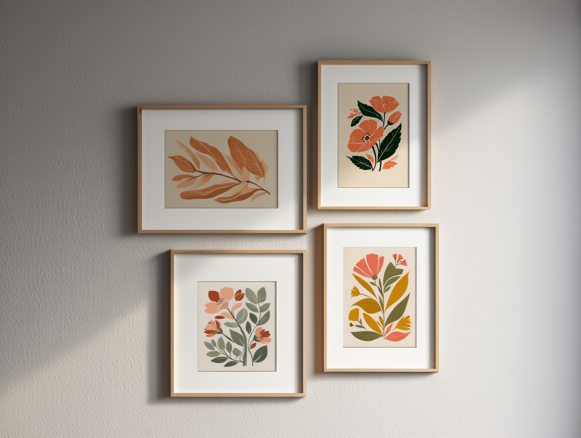 Earthy Boho Botanical –  4 Prints