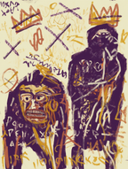 Crown of Chaos – Basquiat-Inspired Art Print - Hakyarts