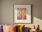 Circus Picture II: Pair of Athletes, Clown and Monkey by August Macke – Expressionist Art Print