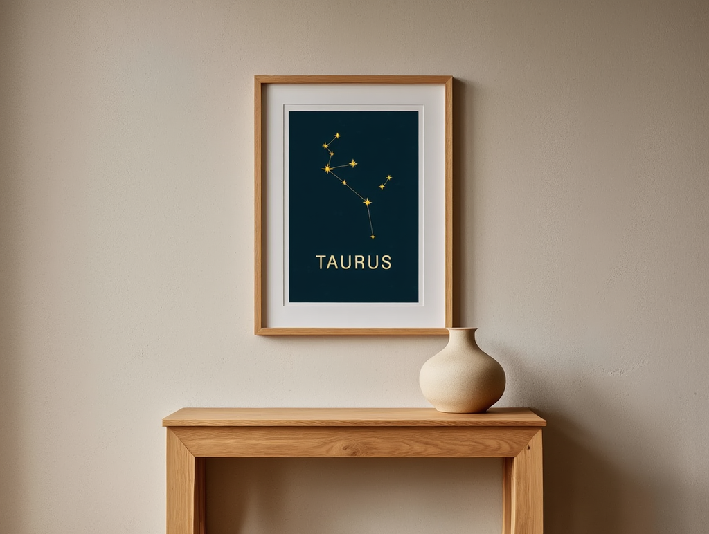 Star Sign Taurus Poster | Zodiac Wall Art Print