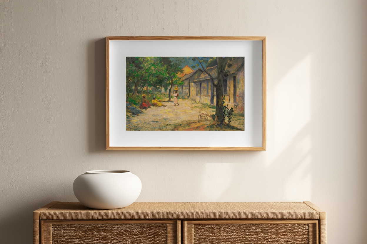 Paul Gauguin – Femmes et Chèvre dans le Village - Iconic Post-Impressionist Art Print