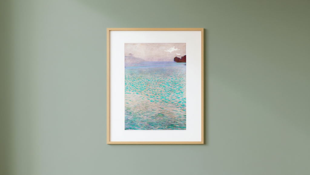 Gustav Klimt – On Lake Attersee Print (1900) – Iconic Symbolist Art Poster