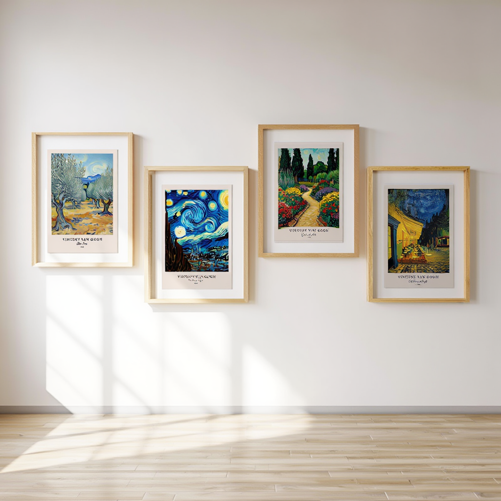 Van Gogh Art Collection – 4 Vibrant Prints for Your Home