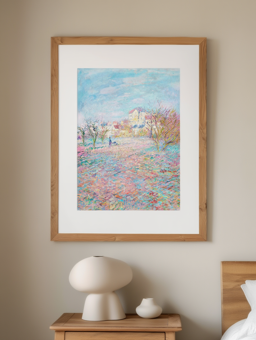 Le Potager en Hiver by Gustave Loiseau – Post-Impressionist Winter Landscape Art Print
