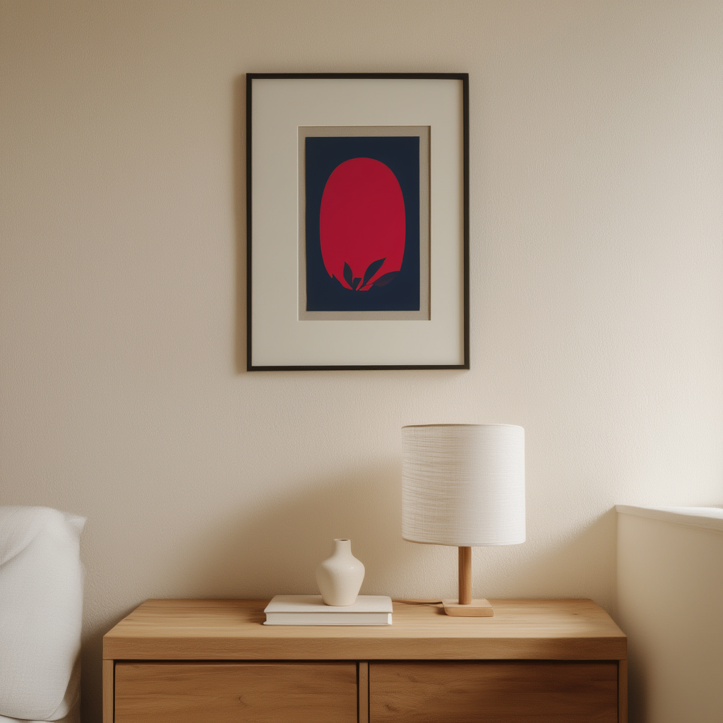 Round Red – Minimalist Circle Poster