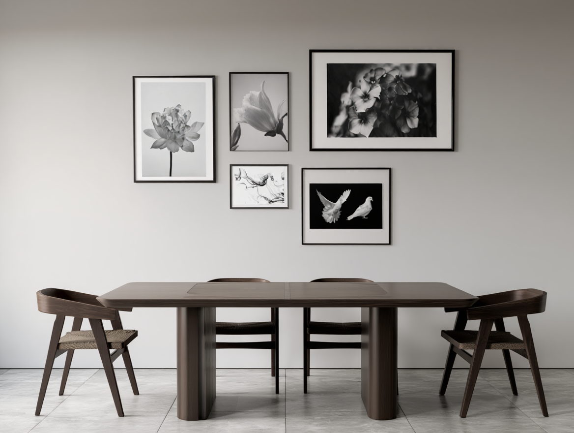 Nature in Monochrome: 5 Beautiful Bird & Flower Prints