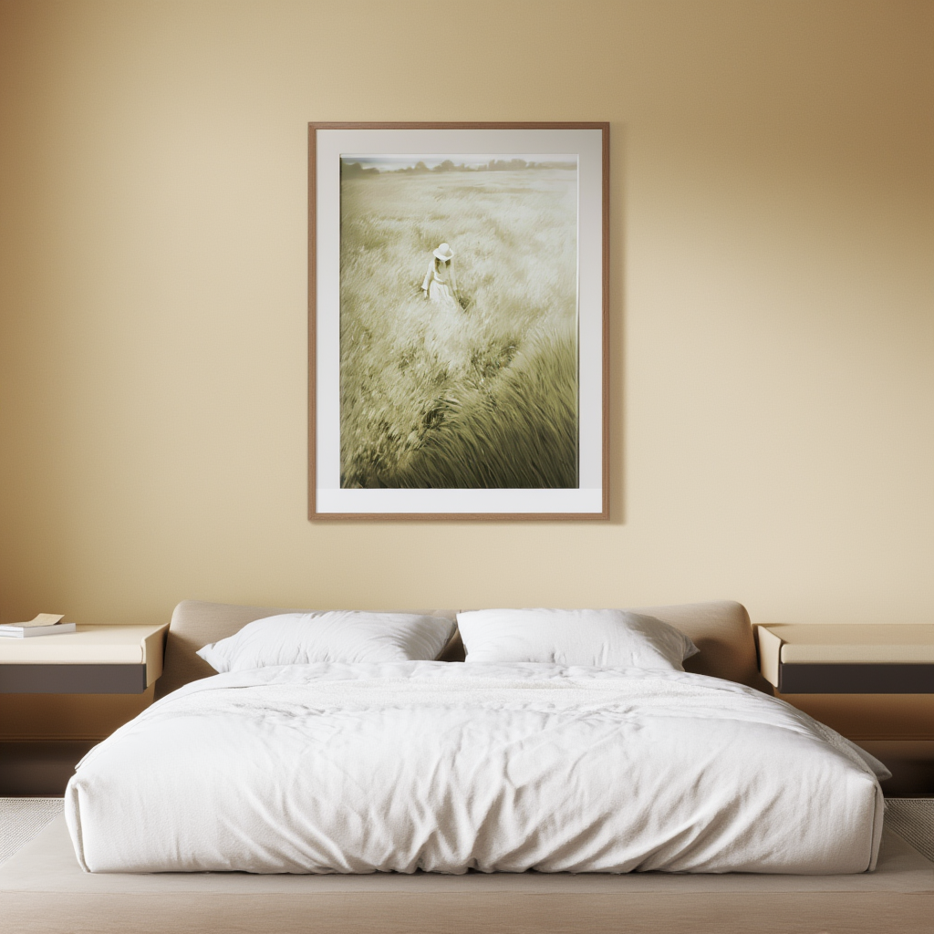 Girl in the Field – Modern Art Print