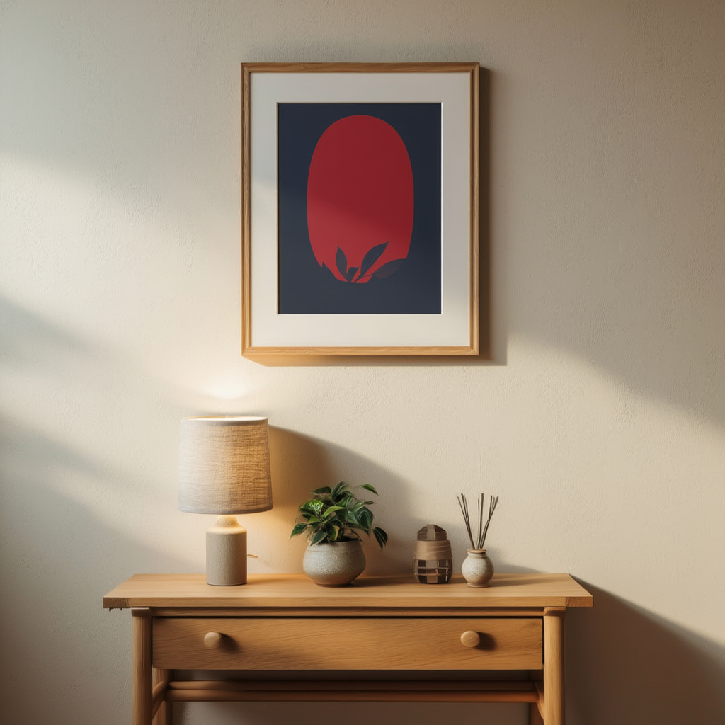 Round Red – Minimalist Circle Poster