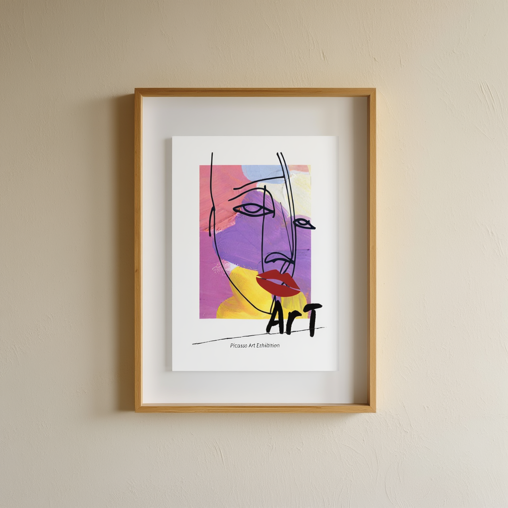 Picasso Art Exhibition – Vintage Museum PosterPicasso Art Exhibition Poster