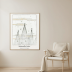 Watanabee Seitei - Skyscape with Birds Flying Poster