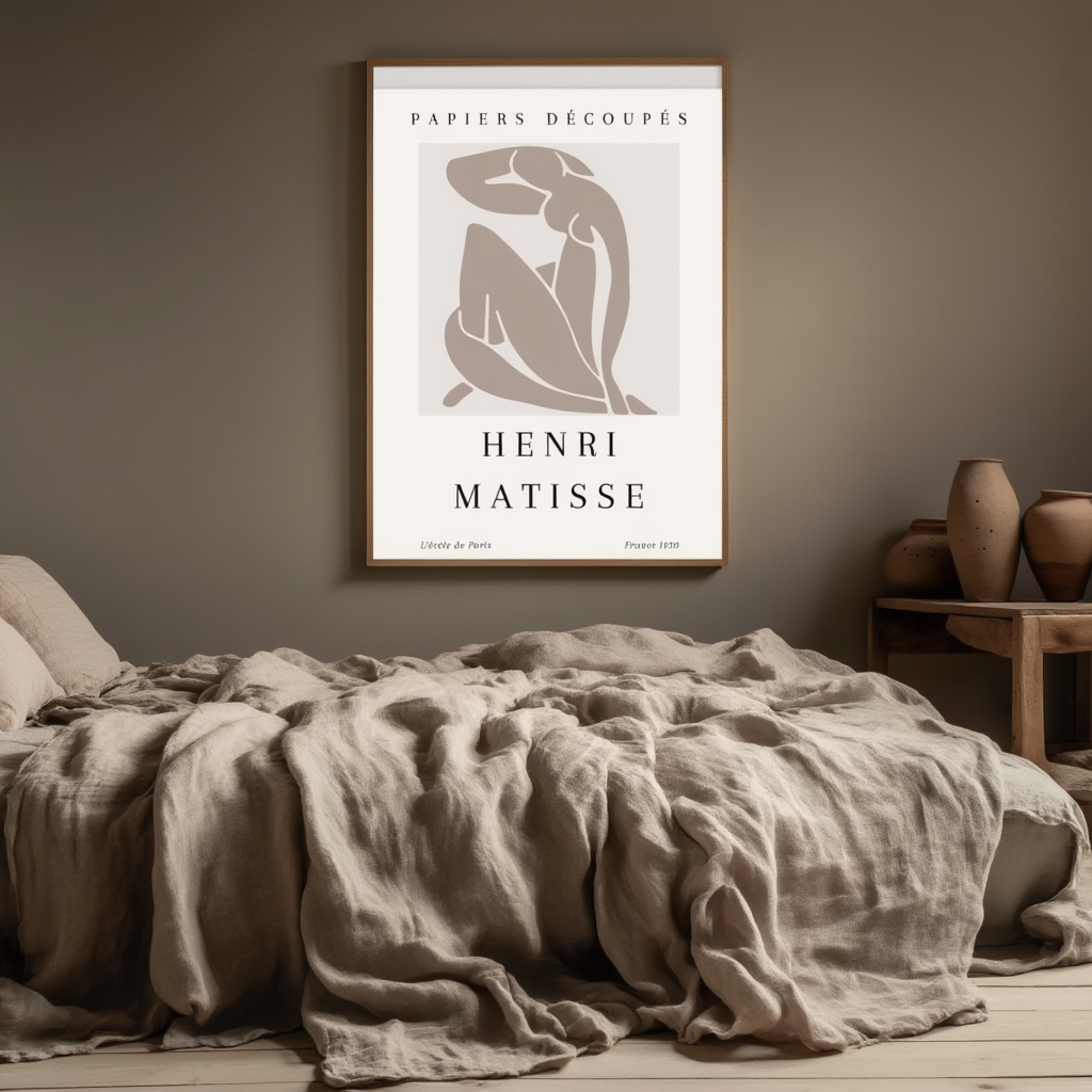 Earth Tone Abstract Female Silhouette – Modern Art Print – Boho Wall Decor