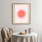 Minimal Pink Gradient Aura Poster