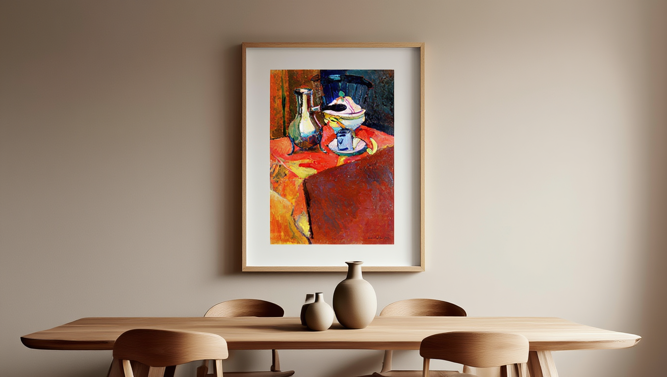 Henri Matisse – Crockery On A Table | Bold Modernist Still Life Art Print
