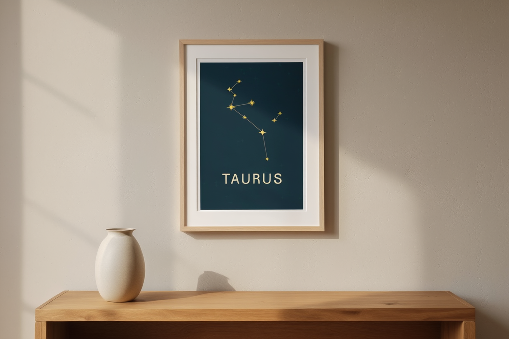 Star Sign Taurus Poster | Zodiac Wall Art Print