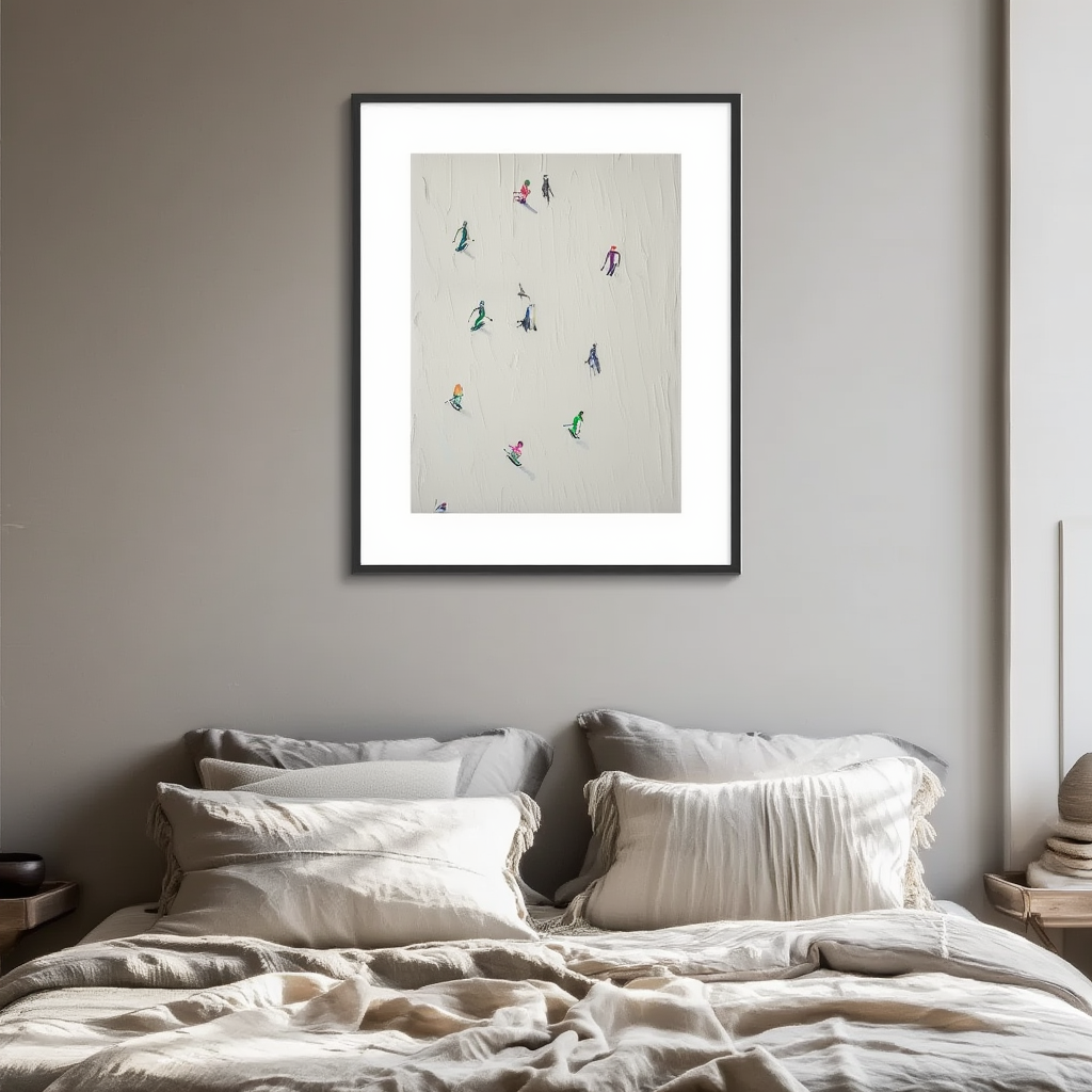 Ski Trip – Minimalist Perspective Art Print