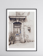 Vintage Parisian Door Sketch Print - Timeless Architectural Wall Art