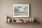 Comblat-le-Château ‘Le Pré’ – Paul Signac Poster | Neo‑Impressionist Countryside Art Print