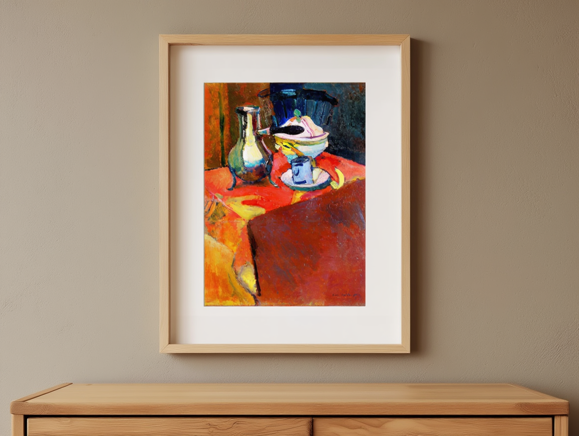 Henri Matisse – Crockery On A Table | Bold Modernist Still Life Art Print