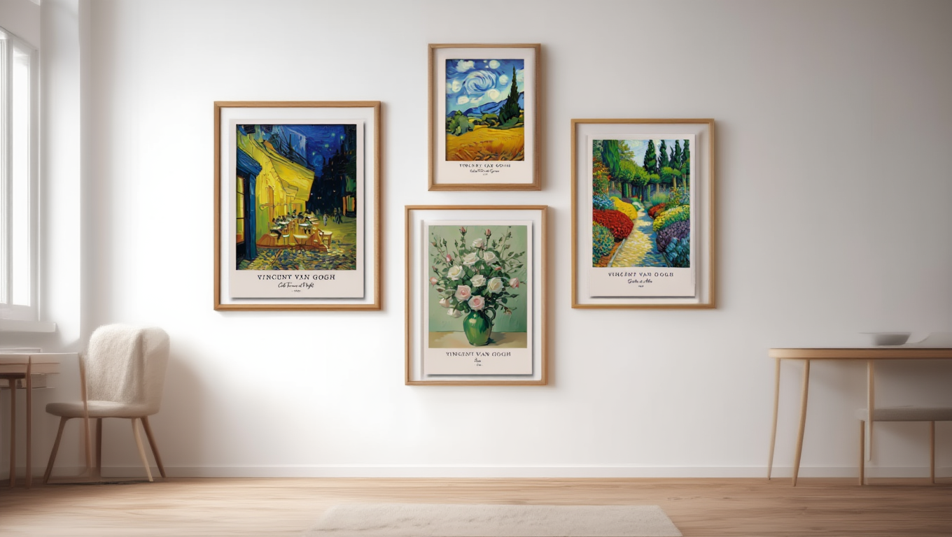 Vincent Van Gogh 4-Piece Wall Art – Classic Gallery Prints