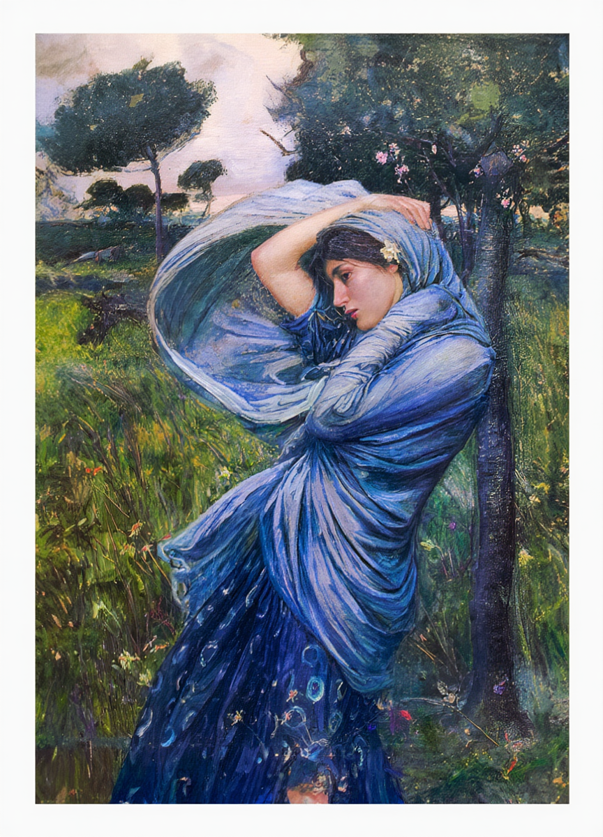 Boreas by John William Waterhouse (1903) – Pre-Raphaelite Masterpiece