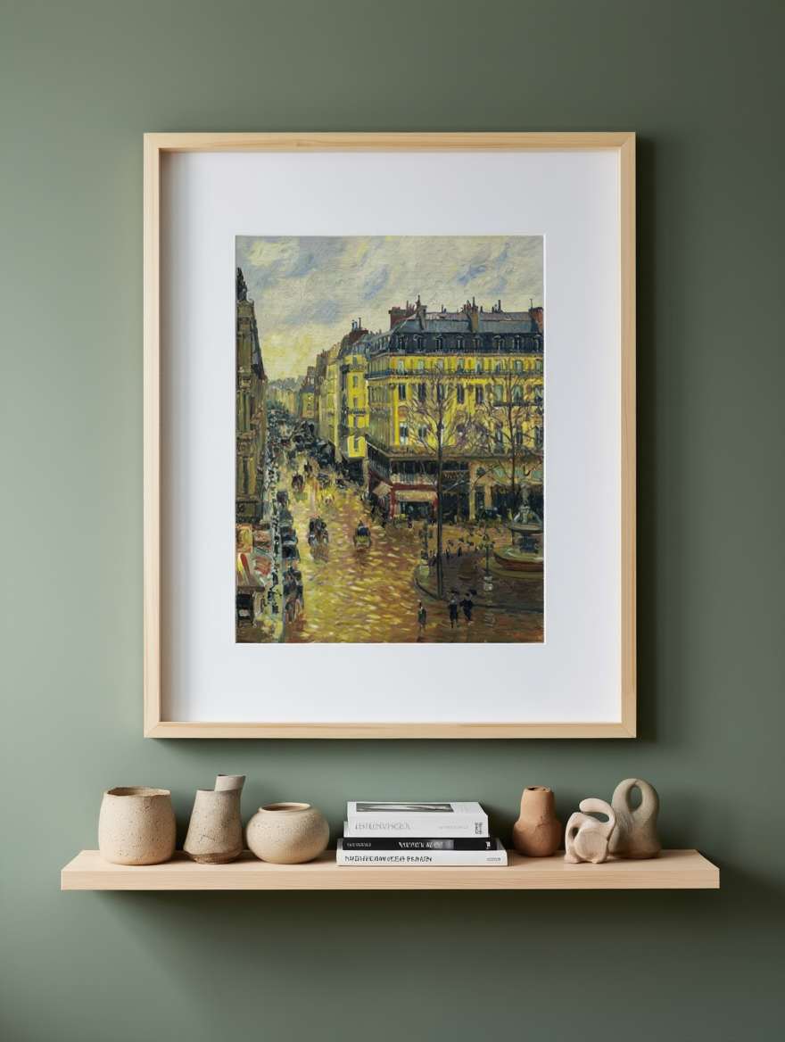 Camille Pissarro - Rue Saint-Honoré, dans l'après-midi. Effet de pluie