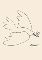 Dove of Peace by Pablo Picasso – Vintage Spanish Peace Symbol Art Print - Hakyarts
