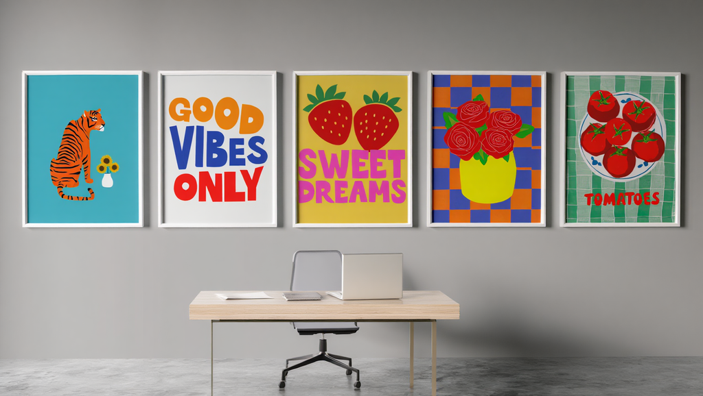 Colourful Electric Blue – Good Vibes 5-Prints