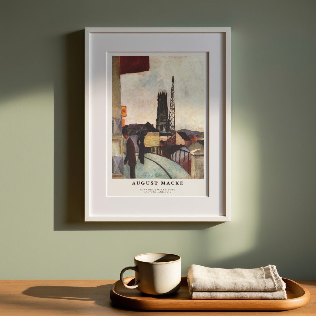 August Macke - Cathedral of Freiburg, Switzerland Poster