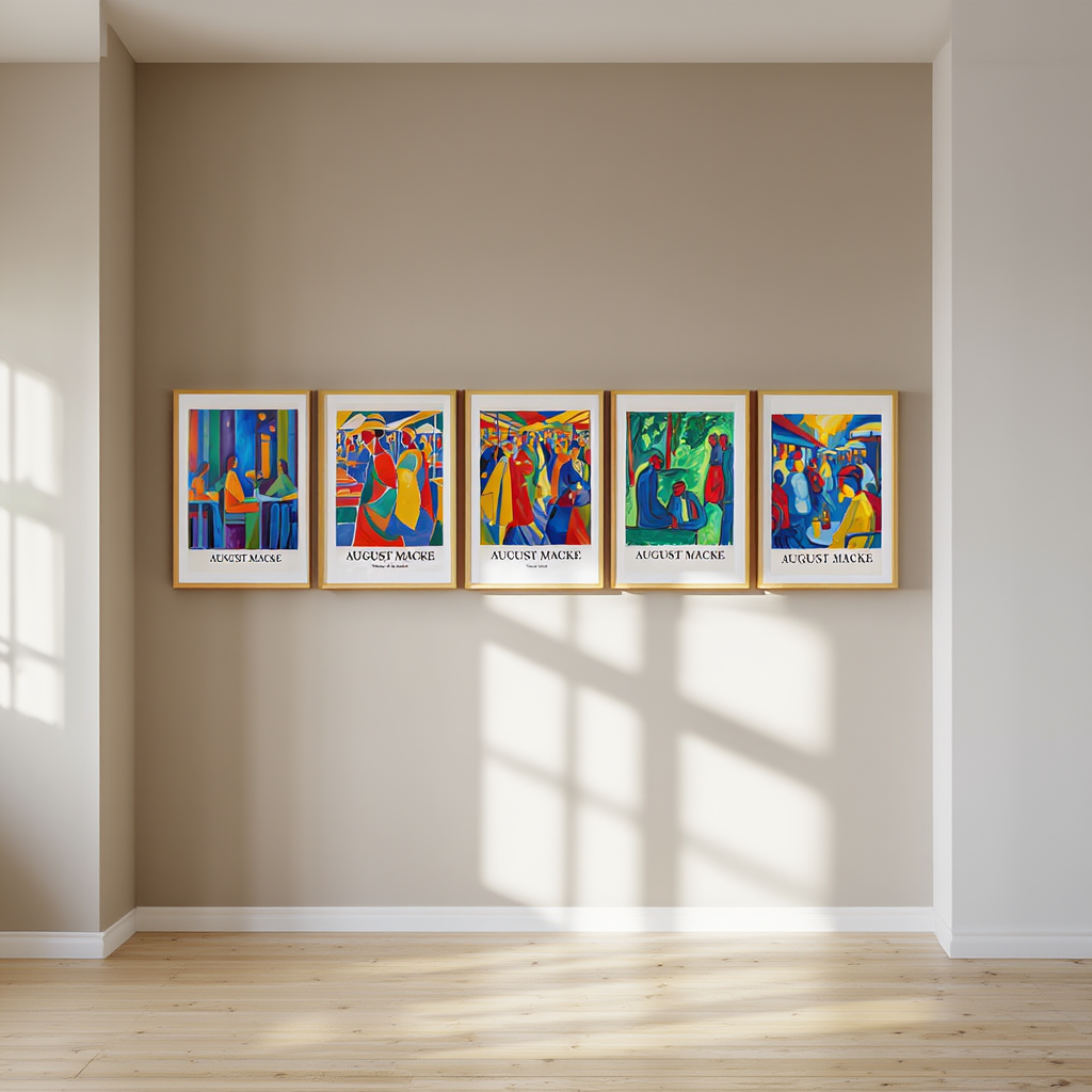 Modern August Macke Art Prints – 5 Vibrant Prints