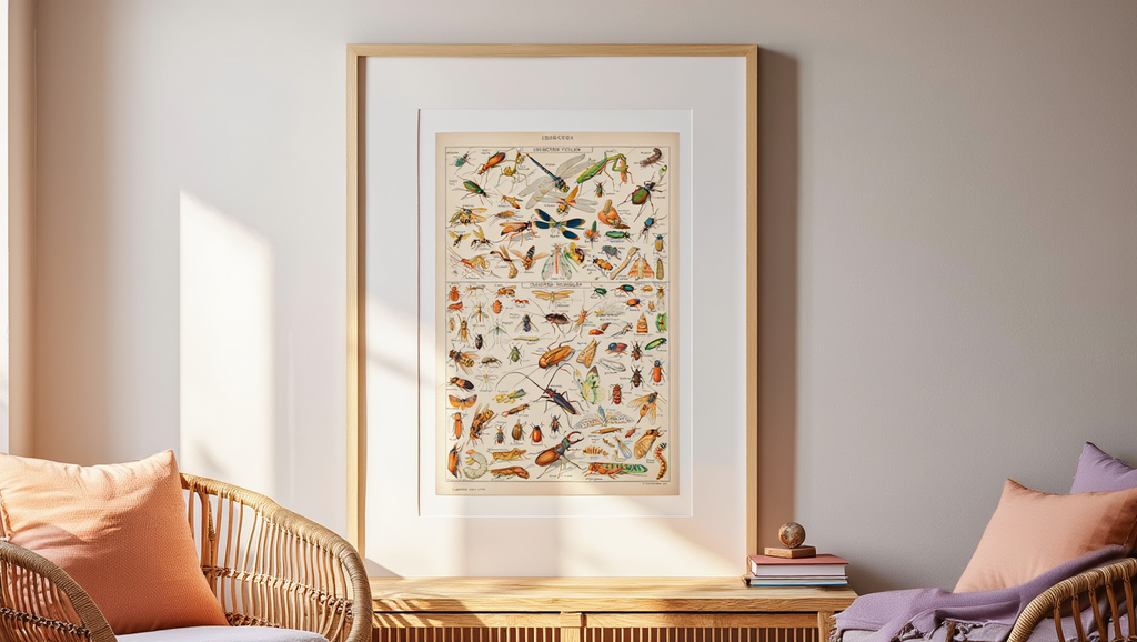 Adolphe Millot - Insectes III Poster