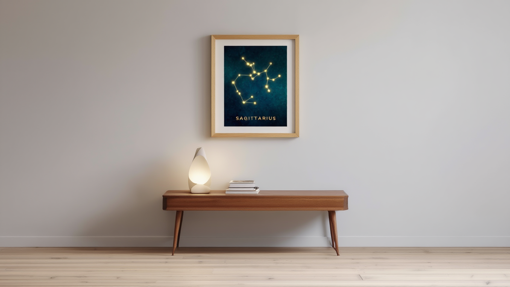 Star Sign Sagittarius Poster | Personal Zodiac Wall Art Print
