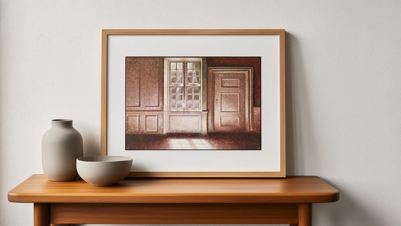 Vilhelm Hammershøi  - Moonlight | HakyArts