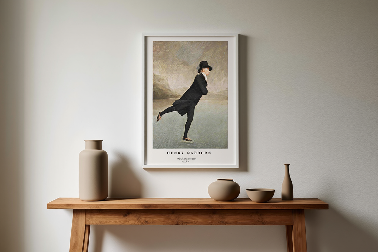 The Skating Minister by Henry Raeburn, 1795 – Classic Portrait Art Print | Scottish Historical Wall Decor