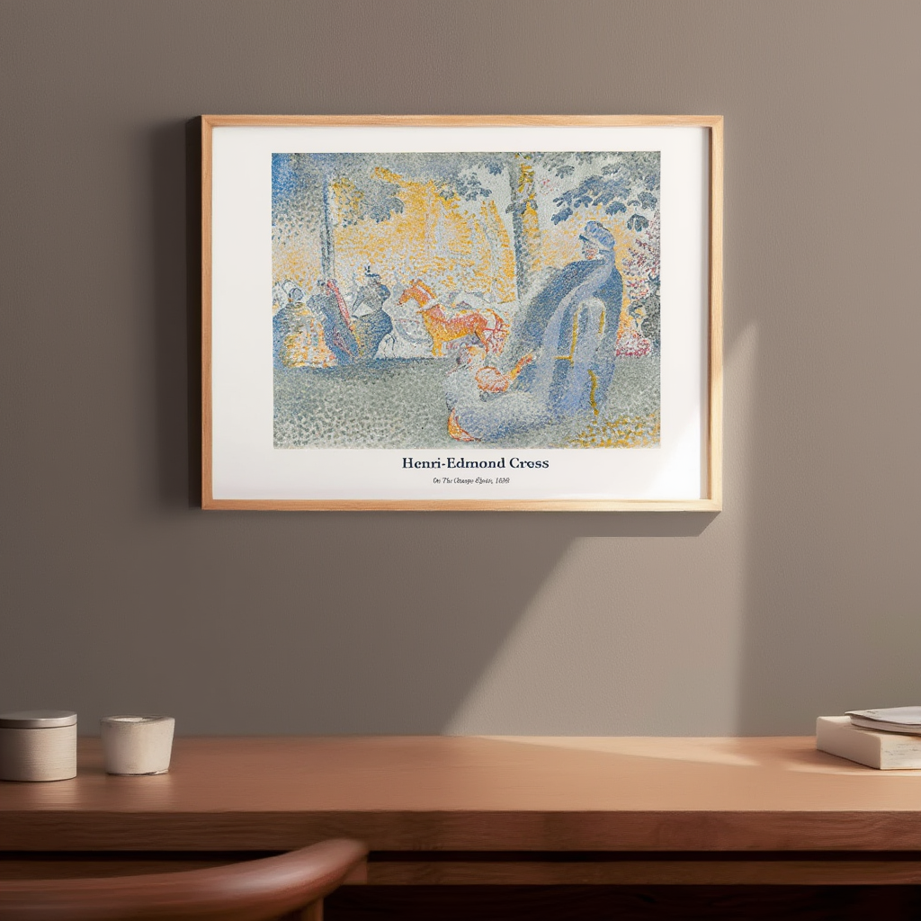 Henri-Edmond Cross - Sur les Champs-Élysées Affiche | HakyArts