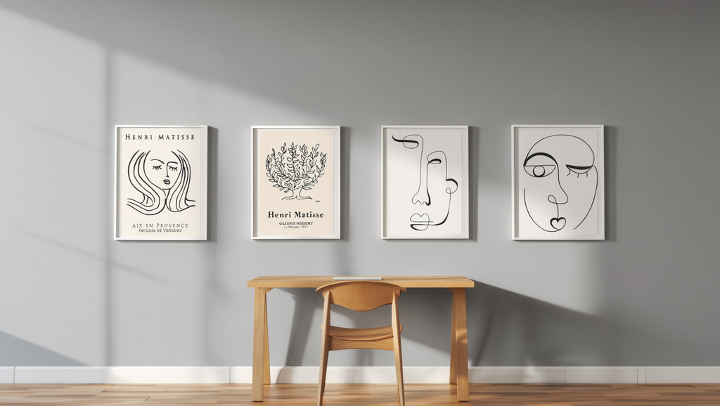 Abstract Minimalist Lines – Set of 4 Art Prints