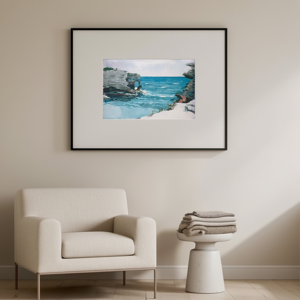 Rocky Shore – Winslow Homer Poster | American Realist Seascape Art Print - Hakyarts