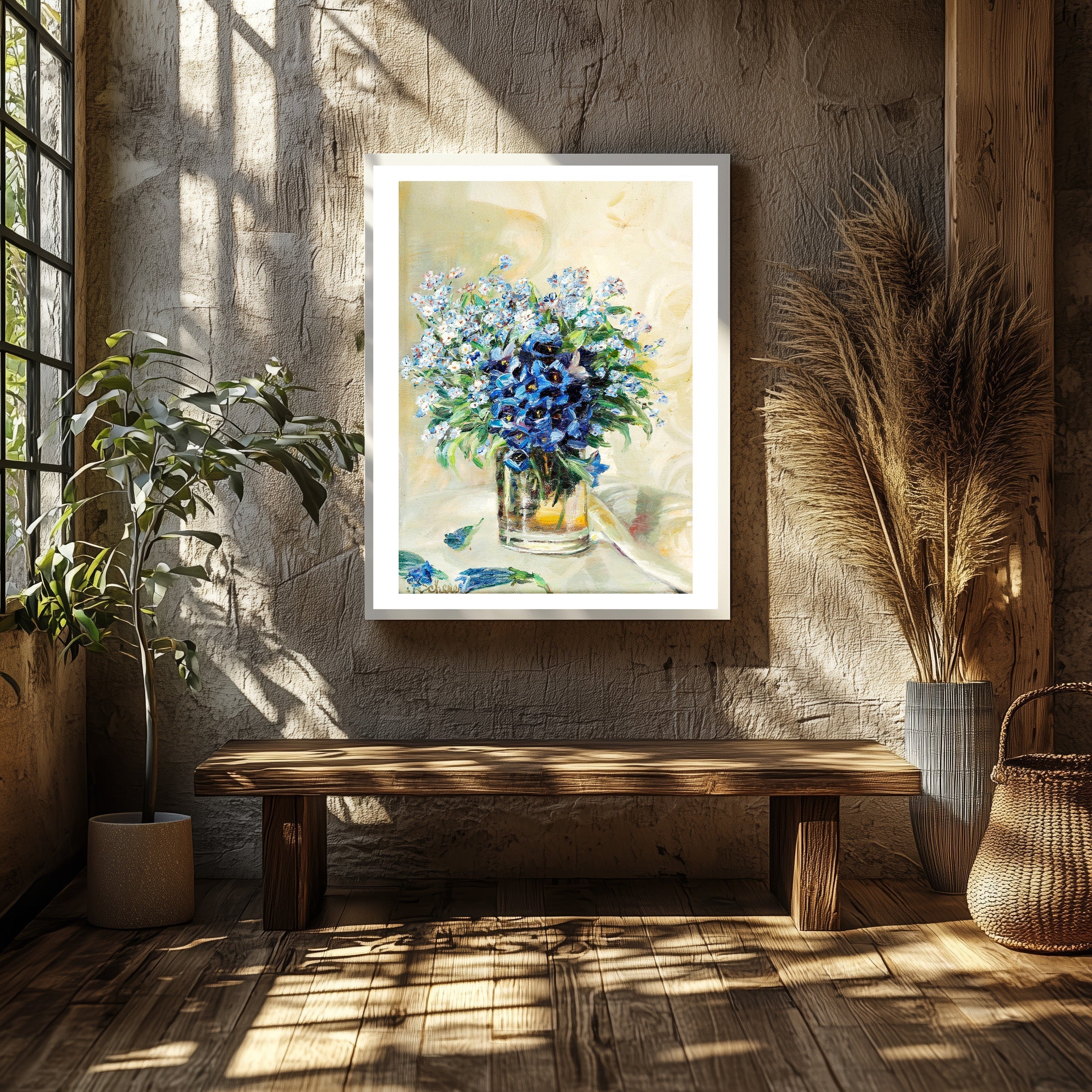 Spring Flowers in Glass