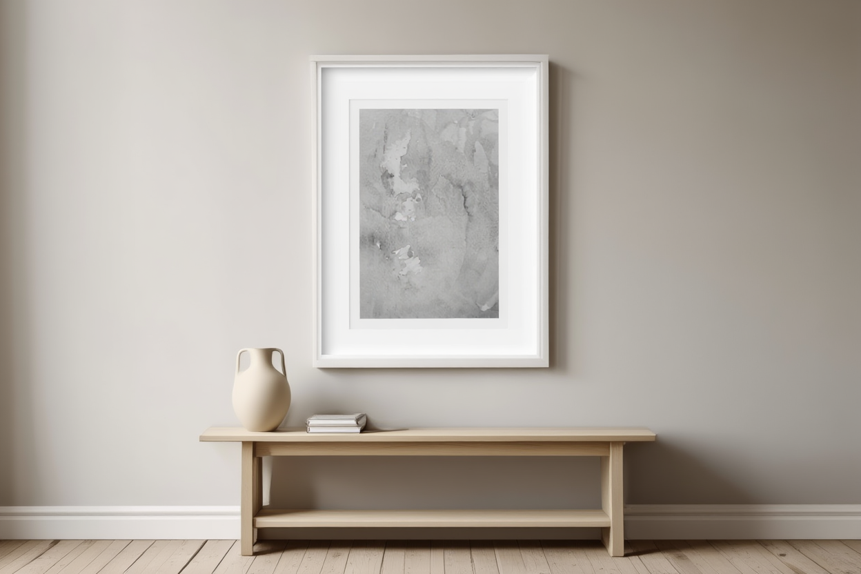Grey Fumes – Watercolor Strokes Art Poster