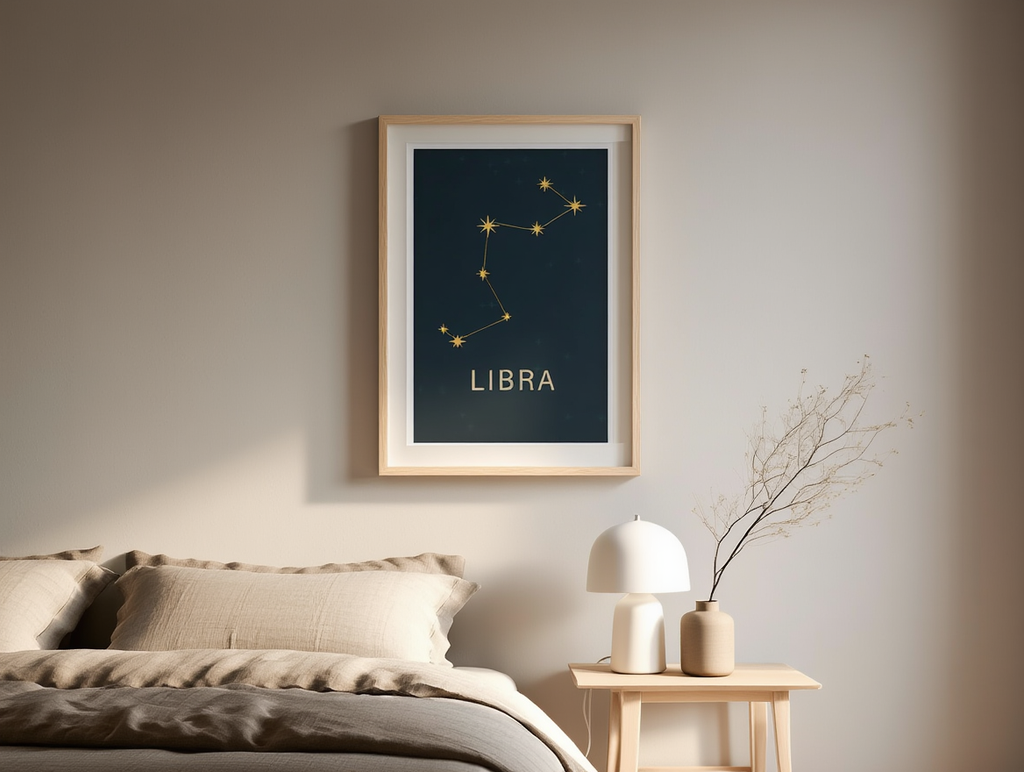 Star Sign Libra Poster | Zodiac Wall Art Print