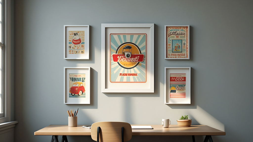 Retro Revival – 5-Piece Vintage Wall Art Set