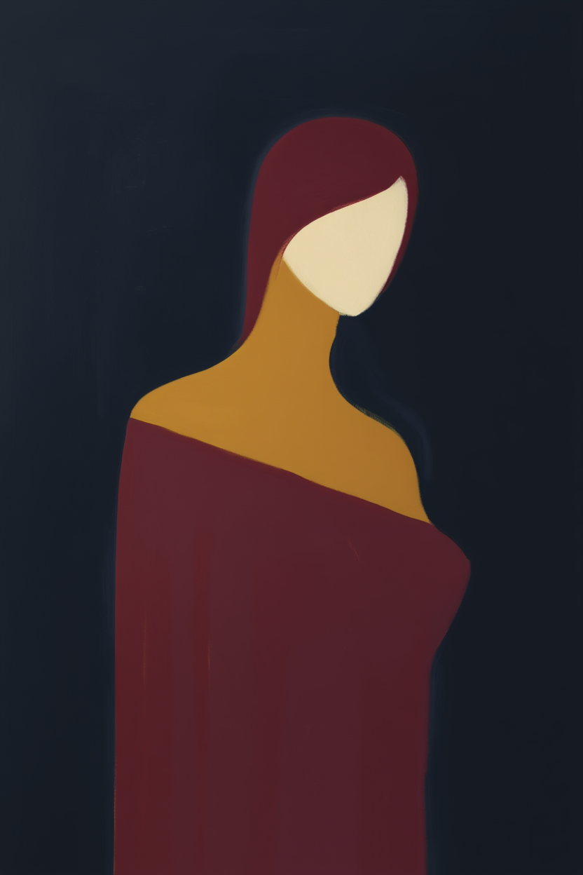 Set of 3 Wall Art Prints – Burgundy Fish, Abstract Geometry & Luminous Veil Figurative Collection