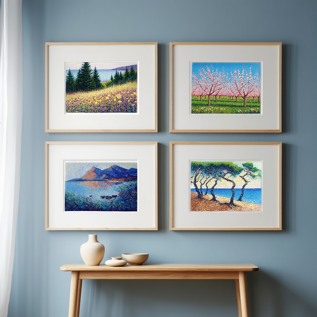 Henri‑Edmond Cross – Sunlit Harmony Quartet - 4 Prints Mix & Match