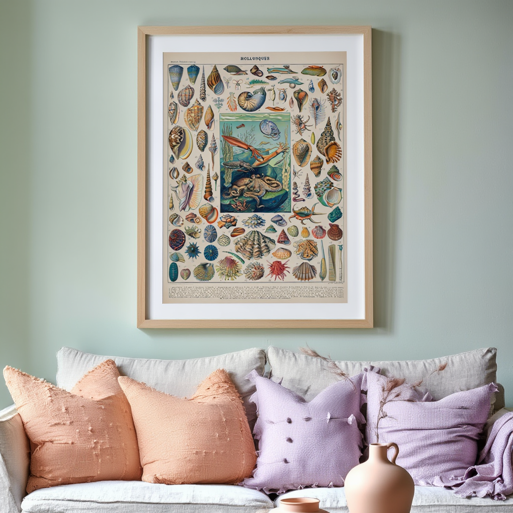 Adolphe Millot - Mollusques Poster