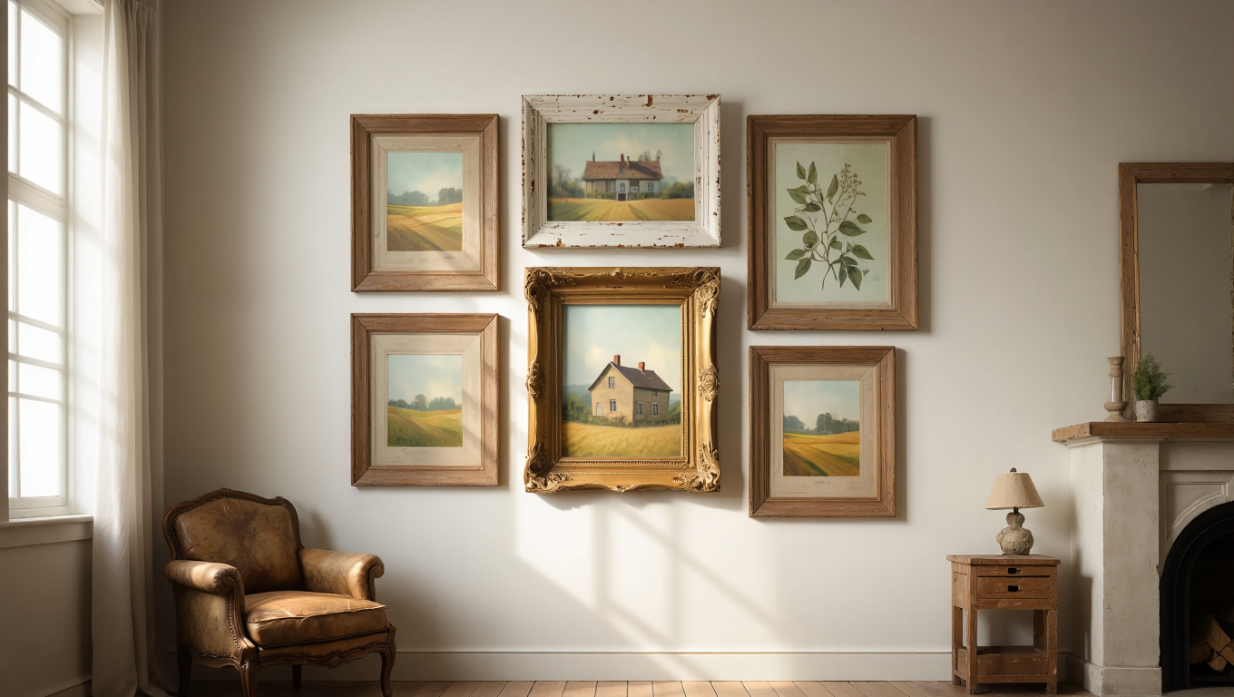 French Country Cottagecore – Living Room Gallery Wall Set of 5